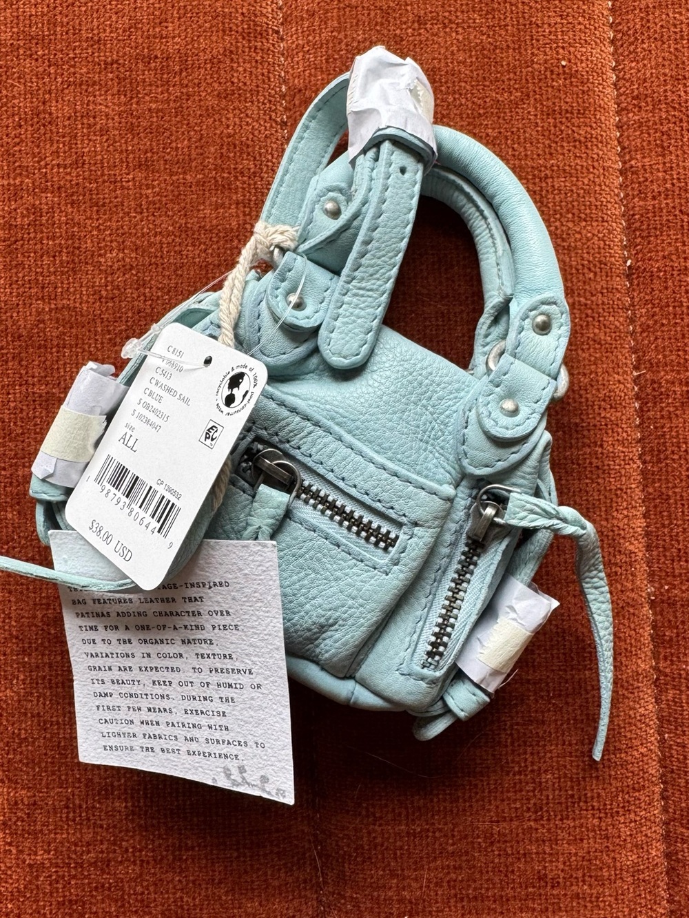 We the Free Free People micro mini Emerson washed sail blue